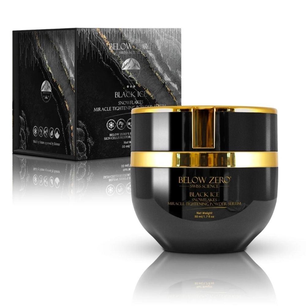 Below Zero Black Ice Snowflakes Miracle Tightening Powder Serum 1.7oz New